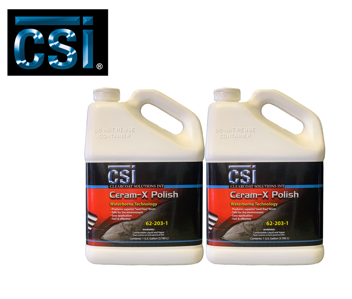 CSI 62-203-1 Ceram-X Car Polish (Gallon) Single Product Polish (SPP) two Gallon special offer
